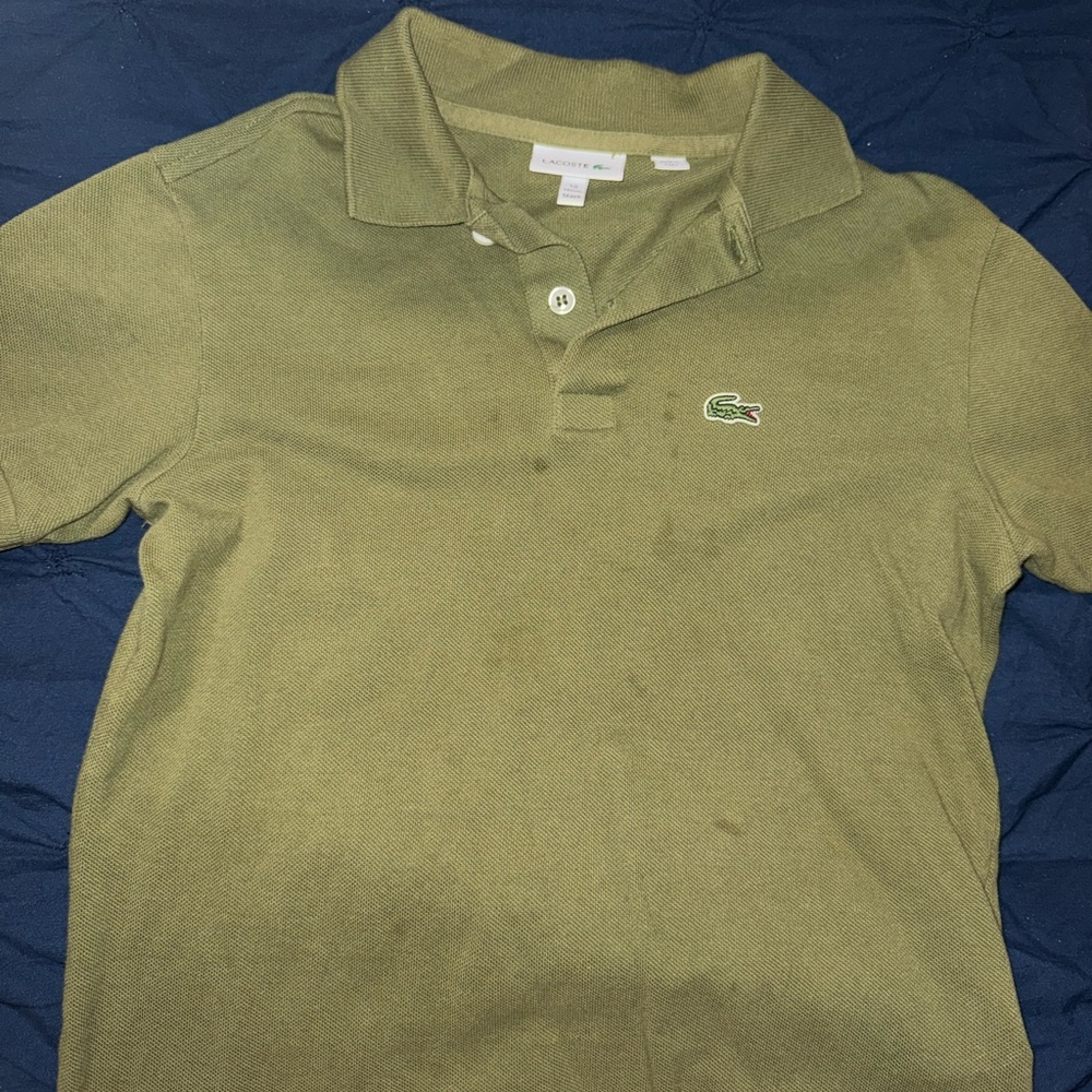 Lacoste Green Polo Shirt Classic Cotton Piqué